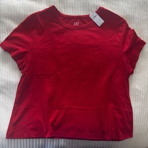 GAP Women's Bright Red Short Sleeve Tee